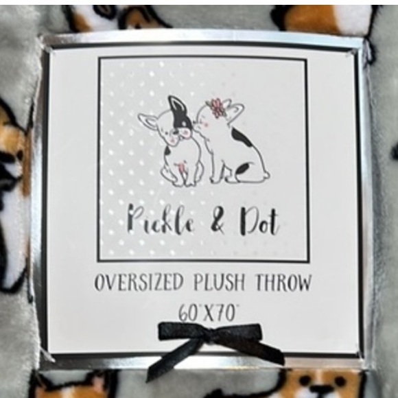 Pickle & Dot - ‘Corgi’ 60 x 70” plush throw. NWT. Firm! - Picture 3 of 3